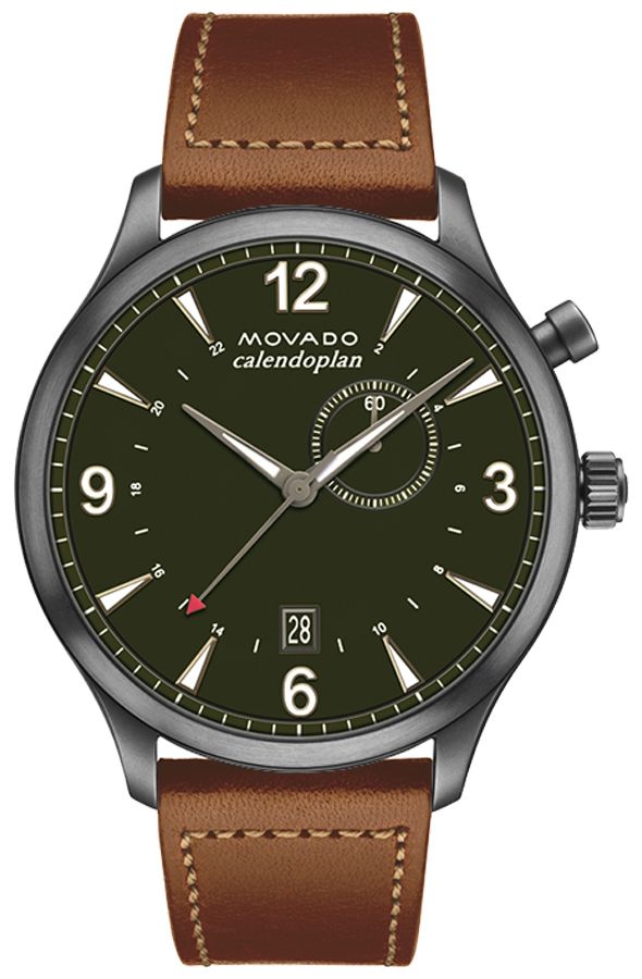 buy Movado Heritage Military Green Dial Watch 3650018
